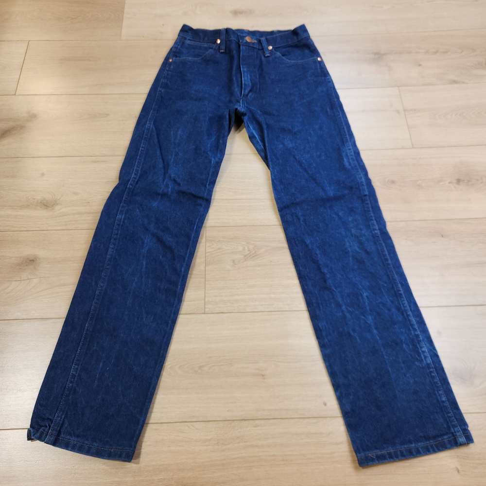 Wrangler 13MWZ Jeans Mens 29x32 Blue Stonewash Cowboy Cut Straight Denim Western